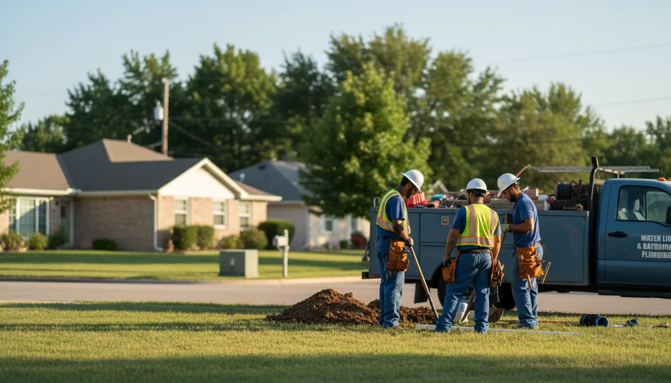 Residential water line and bathroom plumbing service in Utica, KY